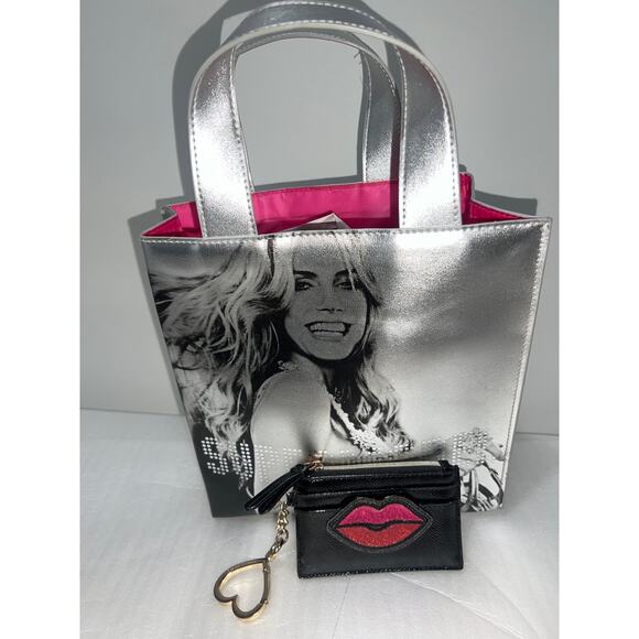 Victoria's Secret | Bags | Victorias Secret Silver Mini Tote Sequin ...